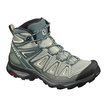 Salomon X ULTRA MID 3 AERO W - Zelene Turistické Topánky Damske, SALO137